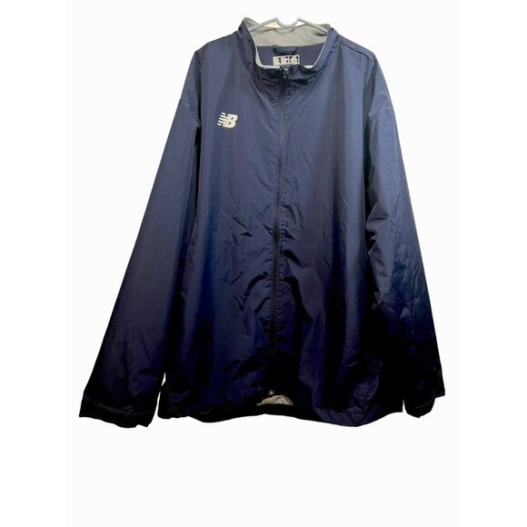 New Balance Other - New Balance TMMJ722 Rezist Jacket 2.0 Mens 3XL Navy Blue Wind Water Resistant